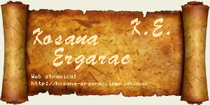 Kosana Ergarac vizit kartica